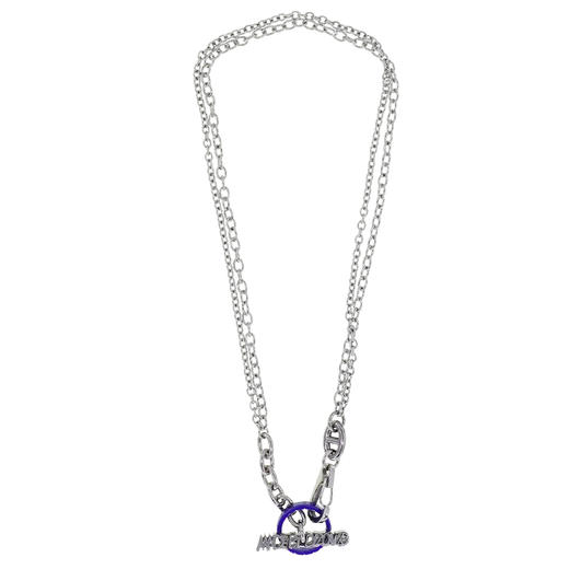 made by dizon 陶瓷戒指项链 情侣粉红深蓝戒指 手术钢防敏感潮流 商品图4