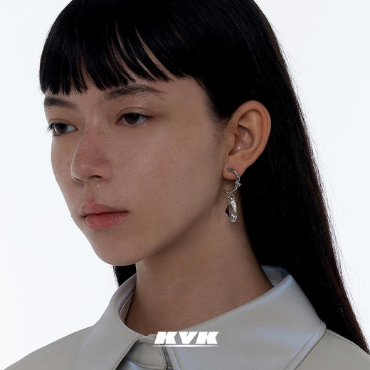 KVK耳环2021年新款潮高级感水晶耳坠网红耳饰防过敏耳针时尚耳钉 商品图1