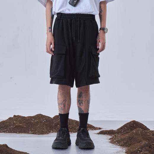 PCLP(PERCLIPS)灰色短裤男潮流夏季国潮牌百搭宽松运动休闲五分裤 商品图3