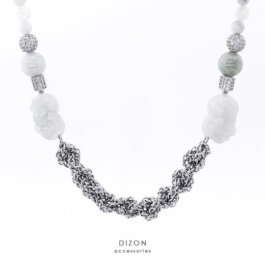 Madebydizon 新春联名款原创貔貅满钻锆石项链小众设计锁骨链亦凡 商品图0