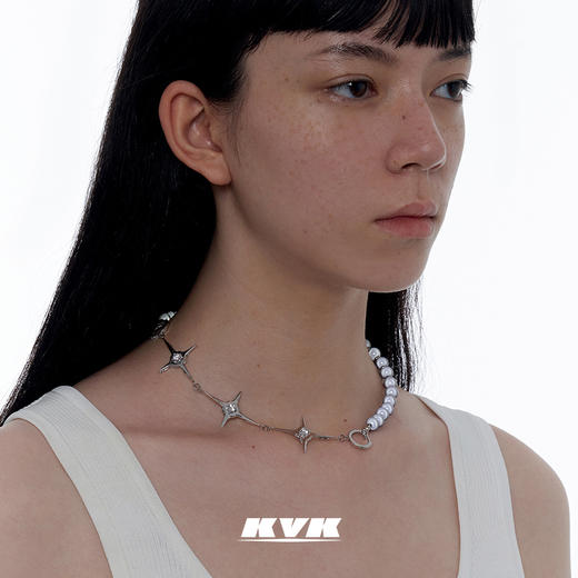 KVK拼接项链女锁骨链2021新款潮小众设计感简约网红饰品时尚配饰 商品图1