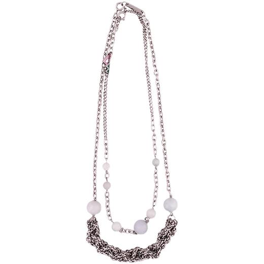 made by dizon 国风人造玉石锆石编织项链套装 手工钛钢男项链 商品图4