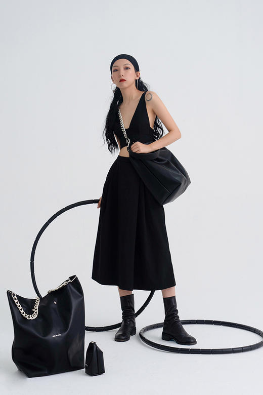 HIDDENNOTES l 原创托特包 仿小羊皮简约大容量高街链条斜挎包 商品图3