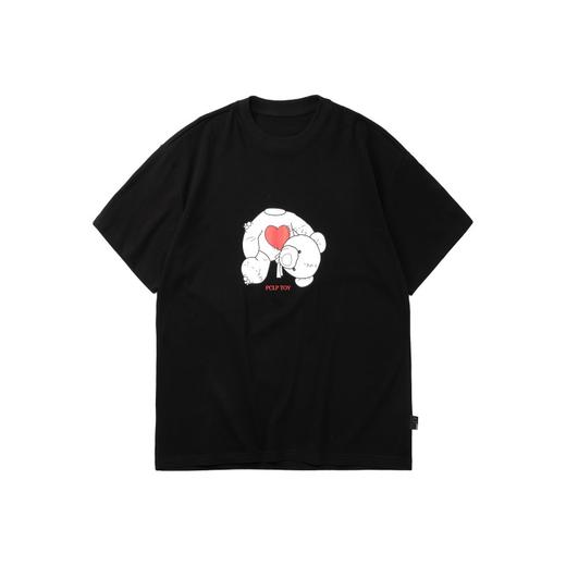 PCLP(PERCLIPS)小熊爱心短袖 国潮牌夏季宽松情侣半袖t恤2021新款 商品图4