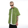 FPA(VENGETICE)绿色格纹口袋短袖衬衫 格子男国潮牌撞色宽松衬衣 商品缩略图1