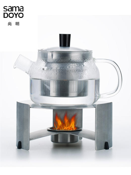 澜沧古茶健康壶470ml玻璃茶壶加厚耐热玻璃不锈钢内胆过滤 泡茶器 商品图2