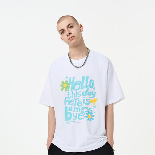 FPA(VENGETICE) 爱心雏菊字母印花T恤 国潮牌夏季潮流宽松情侣款T 商品图2