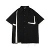 PCLP(PERCLIPS) 拼接短袖衬衫 毛边破坏潮流解构工装日系半袖衬衣 商品缩略图0