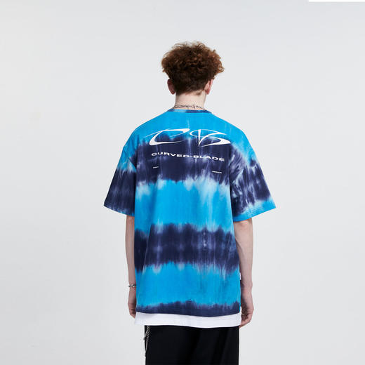 FPA(VENGETICE)宽松扎染渐变短袖 潮流水洗情侣装男国潮牌嘻哈T恤 商品图1