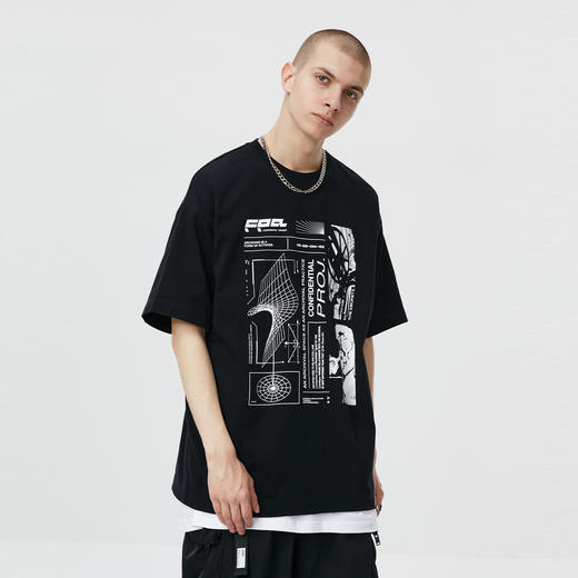 FPA(VENGETICE)数码世相印花短袖 国潮牌宽松夏季情侣装半袖T恤男 商品图1