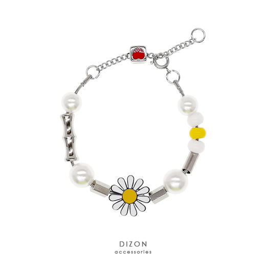MADE BY DIZON 雏菊手链 GD潮流钛钢情侣 菊花 珍珠 元素 小众款 商品图0