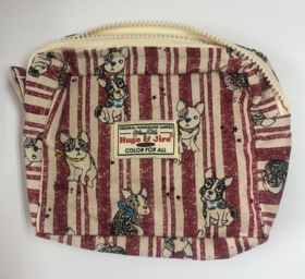 HUJI祤集Motley收纳包插画条纹小法斗