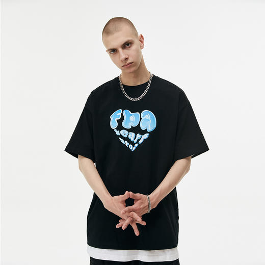 FPA(VENGETICE) 心型主题印花短袖 国潮牌嘻哈宽松休闲T恤情侣男 商品图1