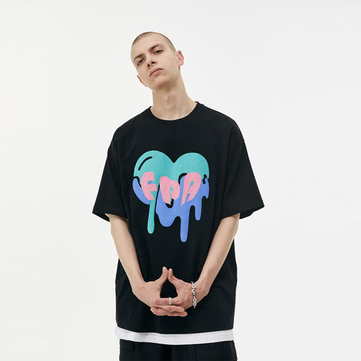 FPA(VENGETICE)爱心发泡短袖t恤 夏季国潮牌圆领宽松情侣装半袖男 商品图0