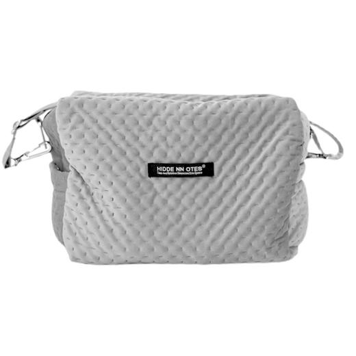 〖HIDDENNOTES〗原创斜挎包 银灰色大容量健身包小个子便携运动包 商品图4