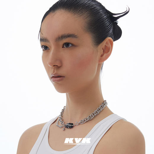 KVK项链女夏桃花元素可重组项链轻奢小众设计感ins冷淡风礼物饰品 商品图1