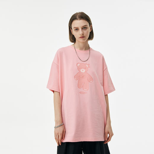 FPA(VENGETICE)反光小熊印花短袖T恤 国潮牌夏季情侣装宽松半袖男 商品图2