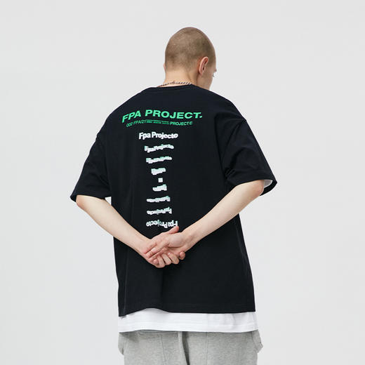FPA(VENGETICE) 绝密档案旋转字体印花短袖 国潮牌嘻哈宽松休闲男 商品图2