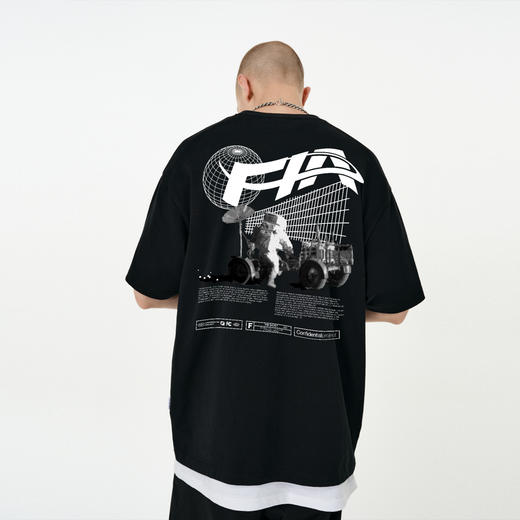 FPA(VENGETICE) 阿波罗登月印花短袖T恤 国潮嘻哈宽松休闲街头 商品图0