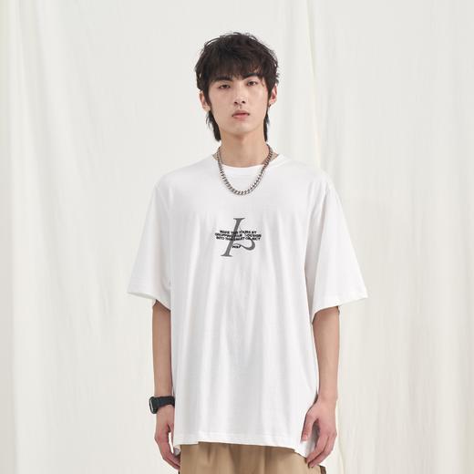 PCLP(PERCLIPS) 圆领印花短袖t恤男纯棉夏季国潮牌港风宽松半截袖 商品图2