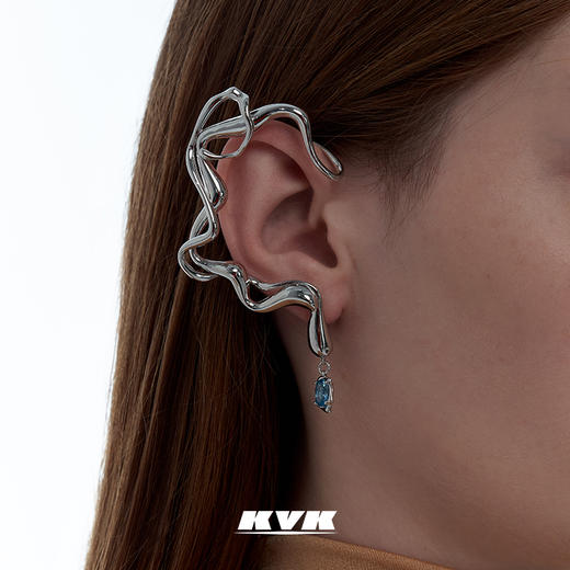 KVK蛛序系列抽象扭转耳挂2021年高级感耳挂小众设计新款耳饰女 商品图2