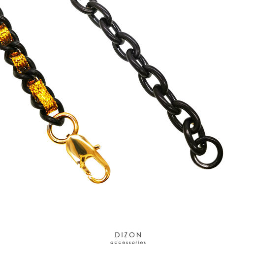 DIZON 黑金项链 潮流钛钢锁骨链 袁维亚短脖链 ins欧美短链女 商品图1