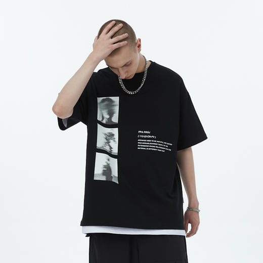 FPA(VENGETICE) 维度空间穿越印花短袖 国潮牌夏季宽松半袖T恤男 商品图3