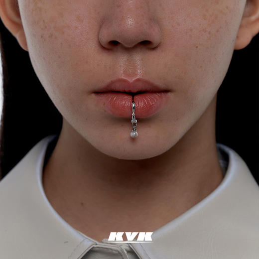 KVK唇夹2021新款潮高级感嘴唇饰品时尚复古配饰网红气质ins配件 商品图0