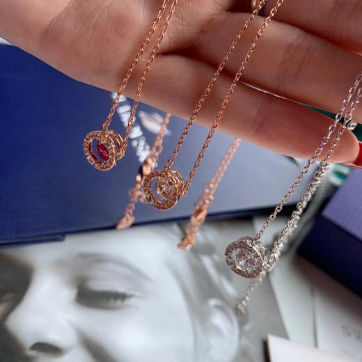 施家经典3色跳动的心时尚吊坠锁骨项链  送女友生日礼物 商品图2