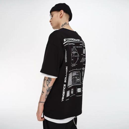 FPA(VENGETICE)宽松国潮大印花短袖 嘻哈图案男半袖T恤潮oversize 商品图3