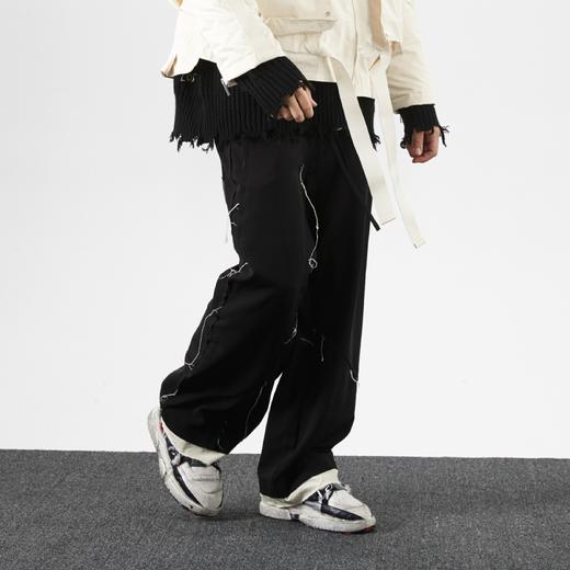 PCLP(PERCLIPS) 解构破坏毛边拼接西裤 商品图2