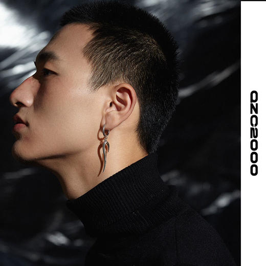 QZC2000 时装简约设计图腾金属耳环 耳坠 吊坠  情侣款 商品图4