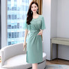HR  WL22289时尚简约大方气质纯色连衣裙【优】 商品缩略图2