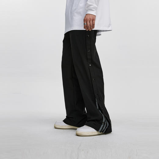 FPA(VENGETICE)反光排扣休闲长裤国潮流百搭宽松运动高街纽扣男裤 商品图1