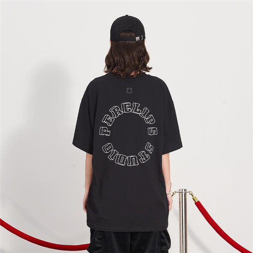 PCLP 立体字母环形圆圈 印花短袖男 国潮牌夏季宽松百搭半袖t恤 商品图3