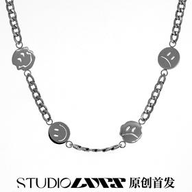 【LURS官方店铺】原创设计国潮笑脸项链男同款嘻哈女潮流潮牌情侣