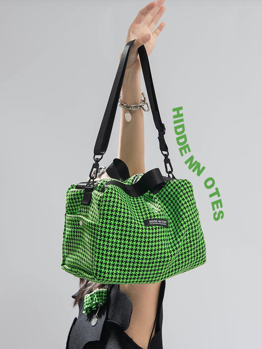 HIDDENNOTES l 2021新款小众绿千鸟格印花斜挎包小个子单肩斜挎包 商品图0
