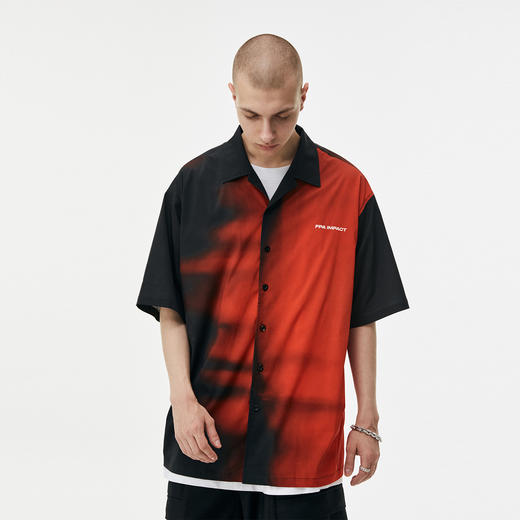 FPA(VENGETICE) 未来人像满印夏威夷短袖衬衫 国潮嘻哈街头宽松男 商品图1