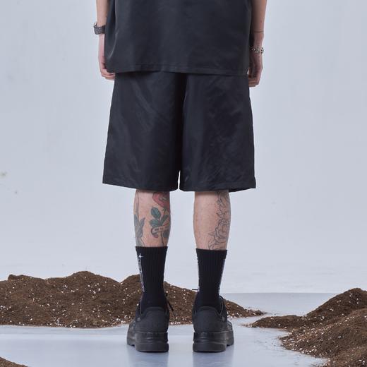 PCLP(PERCLIPS) 金属牌短裤 短裤男国潮牌潮流运动休闲宽松五分裤 商品图3