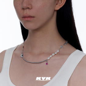 KVK拼接项链女锁骨链2021年新款潮轻奢项圈小众设计感ins网红饰品