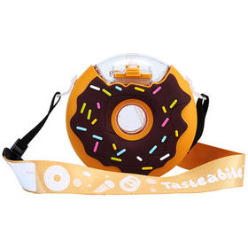 凡米粒甜甜圈水壶380ml（咖色全透）DB-111