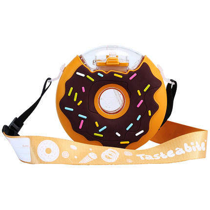 凡米粒甜甜圈水壶380ml（咖色全透）DB-111 商品图0