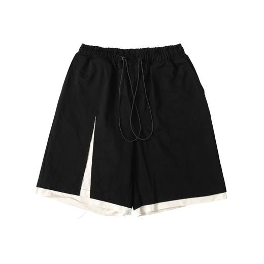 PCLP(PERCLIPS) 解构破坏短裤 拼接毛边不规则剪裁五分裤 商品图4