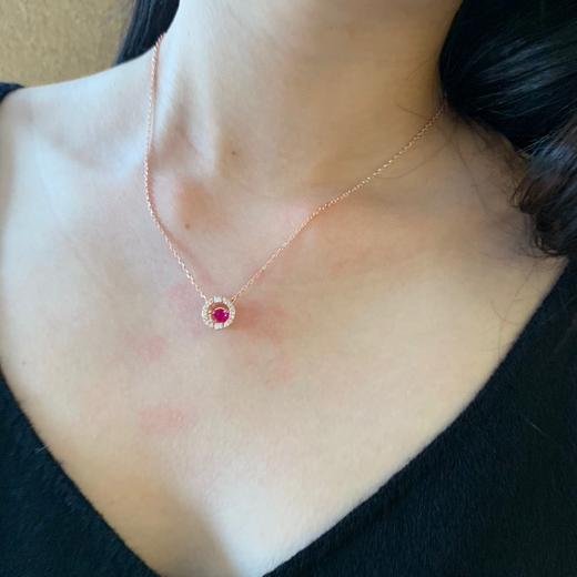 施家经典3色跳动的心时尚吊坠锁骨项链  送女友生日礼物 商品图10