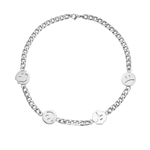 【LURS官方店铺】原创设计国潮笑脸项链男同款嘻哈女潮流潮牌情侣 商品图4