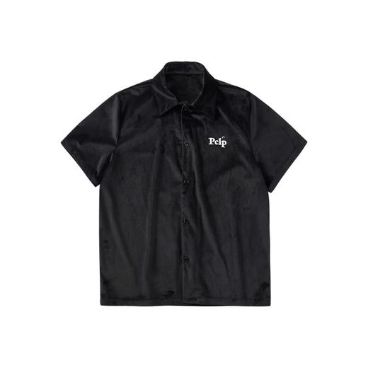 PCLP(PERCLIPS) 星星丝绒短袖衬衫国潮牌休闲宽松纯色半袖衬衣男 商品图4