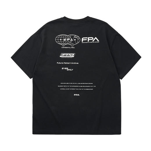 FPA(VENGETICE) 圆领印花短袖国潮牌夏季宽松纯棉黑色半截袖T恤男 商品图4