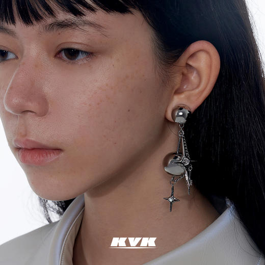 KVK可夹耳环2021年新款潮气质网红耳夹无耳洞女长款流苏复古饰品 商品图1