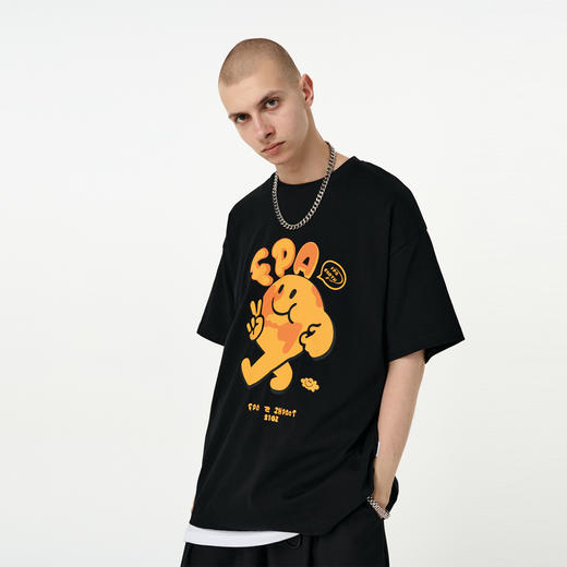 FPA(VENGETICE) 爱心地球印花T恤 国潮宽松休闲嘻哈图案男 商品图1