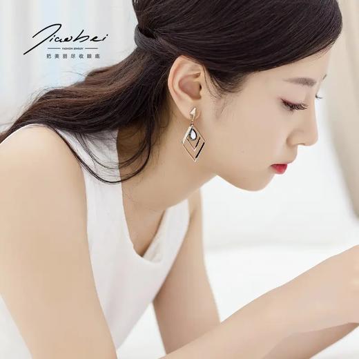 TZW-网红菱形耳环女韩国名媛气质简约耳饰 商品图7
